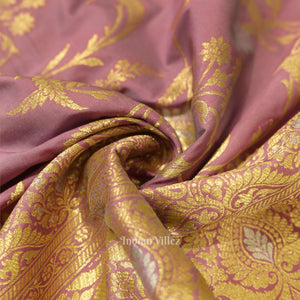 Rose Pink Meenakari Banarasi Katan Silk Saree