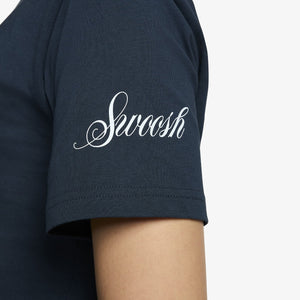 NIKE | SPORTSWEAR LOOSE SHORT-SLEEVE CROPPED T-SHIRT { BLUE