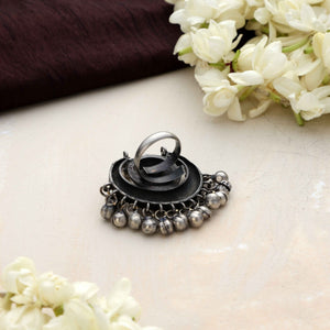 trueBrowns Silver Gold Tone Stone Ring