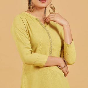 Grass Yellow Short Top