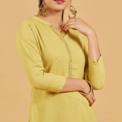 Grass Yellow Short Top