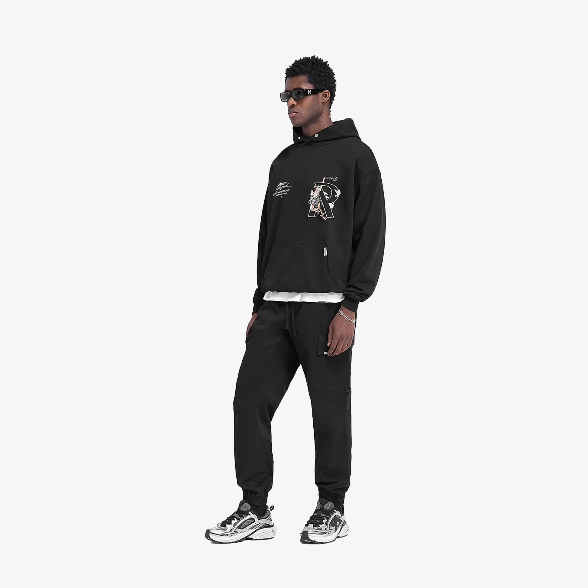 Represent | HERMES HOODIE { JET BLACK
