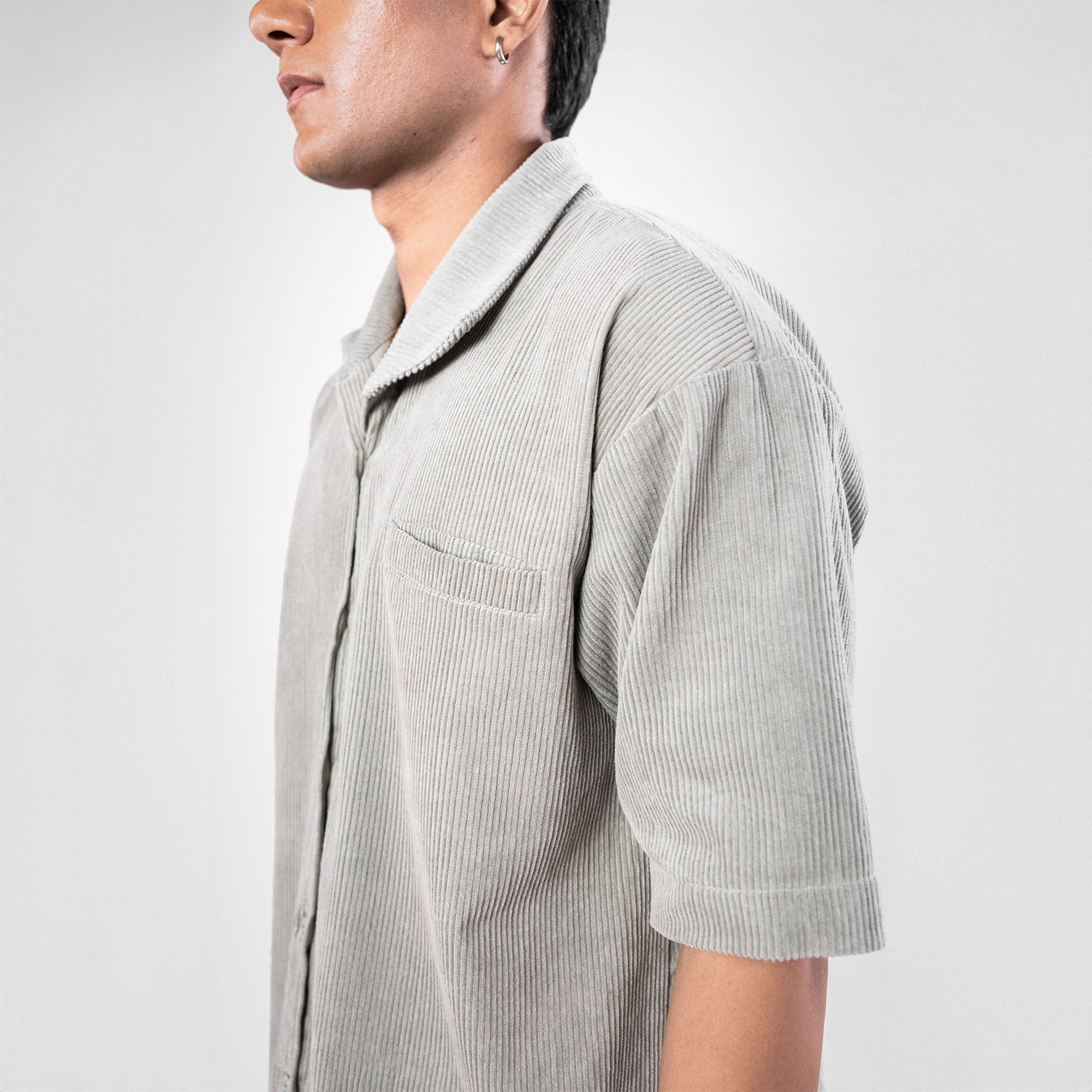 SUPERKICKS | CORDUROY SHIRT { SLATE GREY