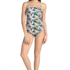 Straight Neck Swim Suit - Tropical Pr