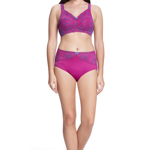 Fiesta Support Non Padded Non-Wired Lace Bra - Flamenco