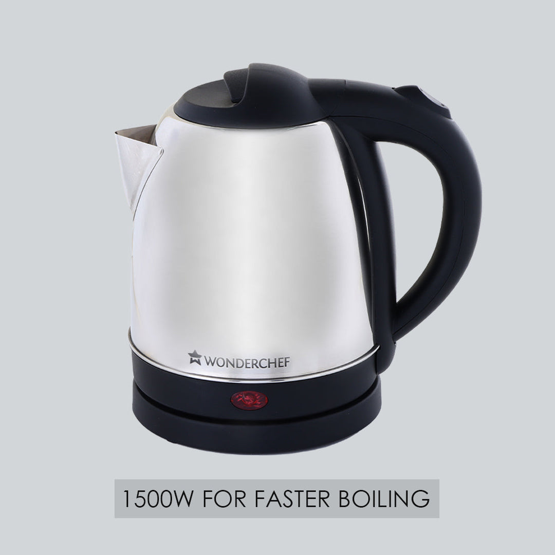 Prato Automatic Stainless Steel Cordless Electric Kettle, 1.5 Litres,