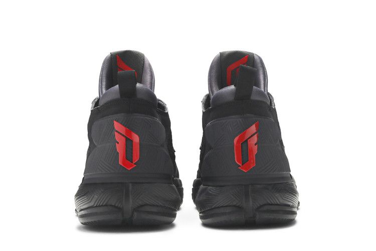 adidas D Lillard 2 Core Black Vivid Red