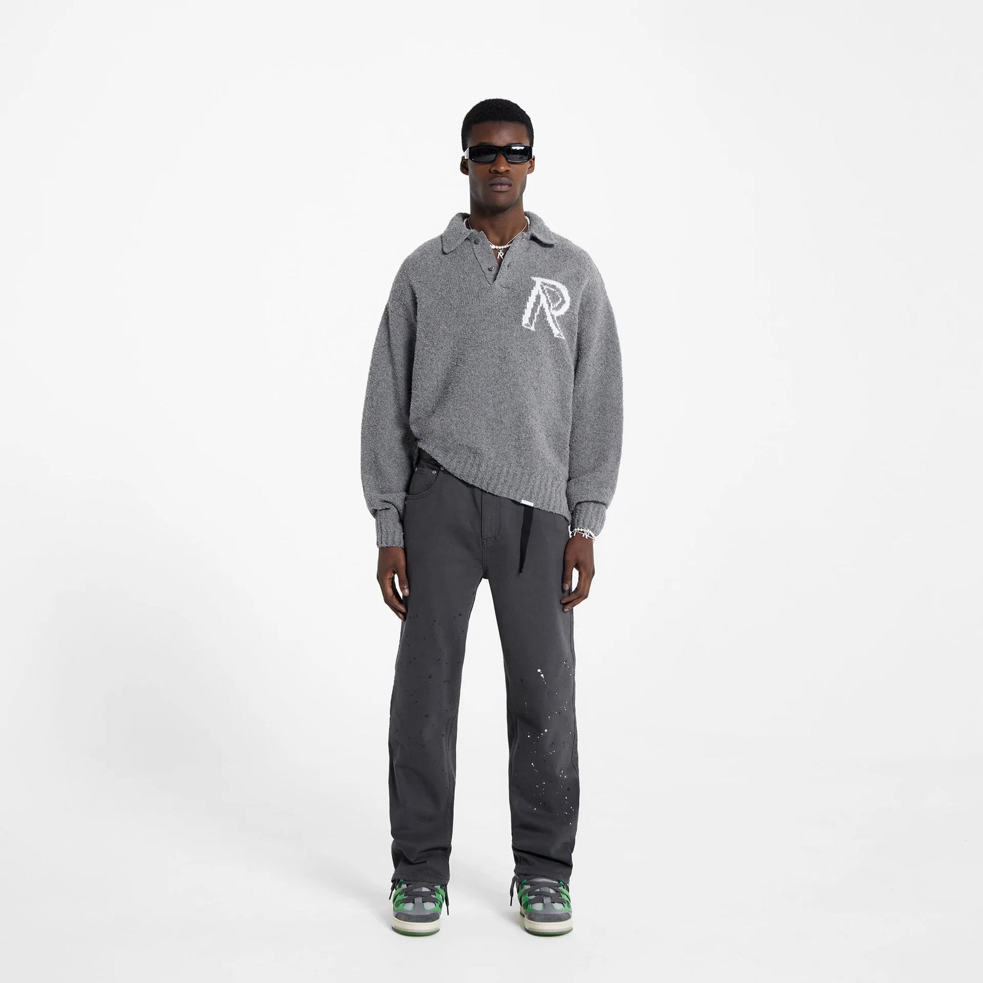 Represent | INITIAL BOUCLE POLO  { GREY