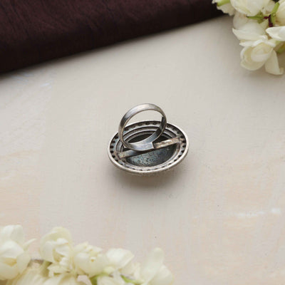 trueBrowns Silver Tone Dome Ring