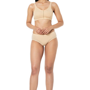Cotton Daily Support Solid Non Padded Non-Wired Bra - Hazelnut