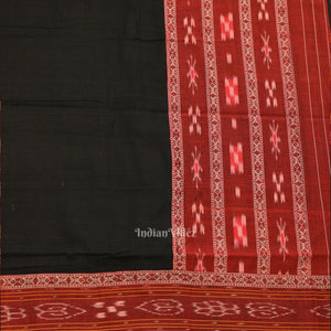 Maroon Black Pasapali Sambalpuri Cotton Dress set with Dupatta