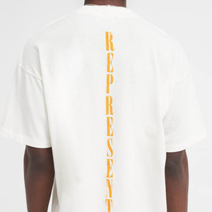 Represent | REBORN T-SHIRT  { FLAT WHITE