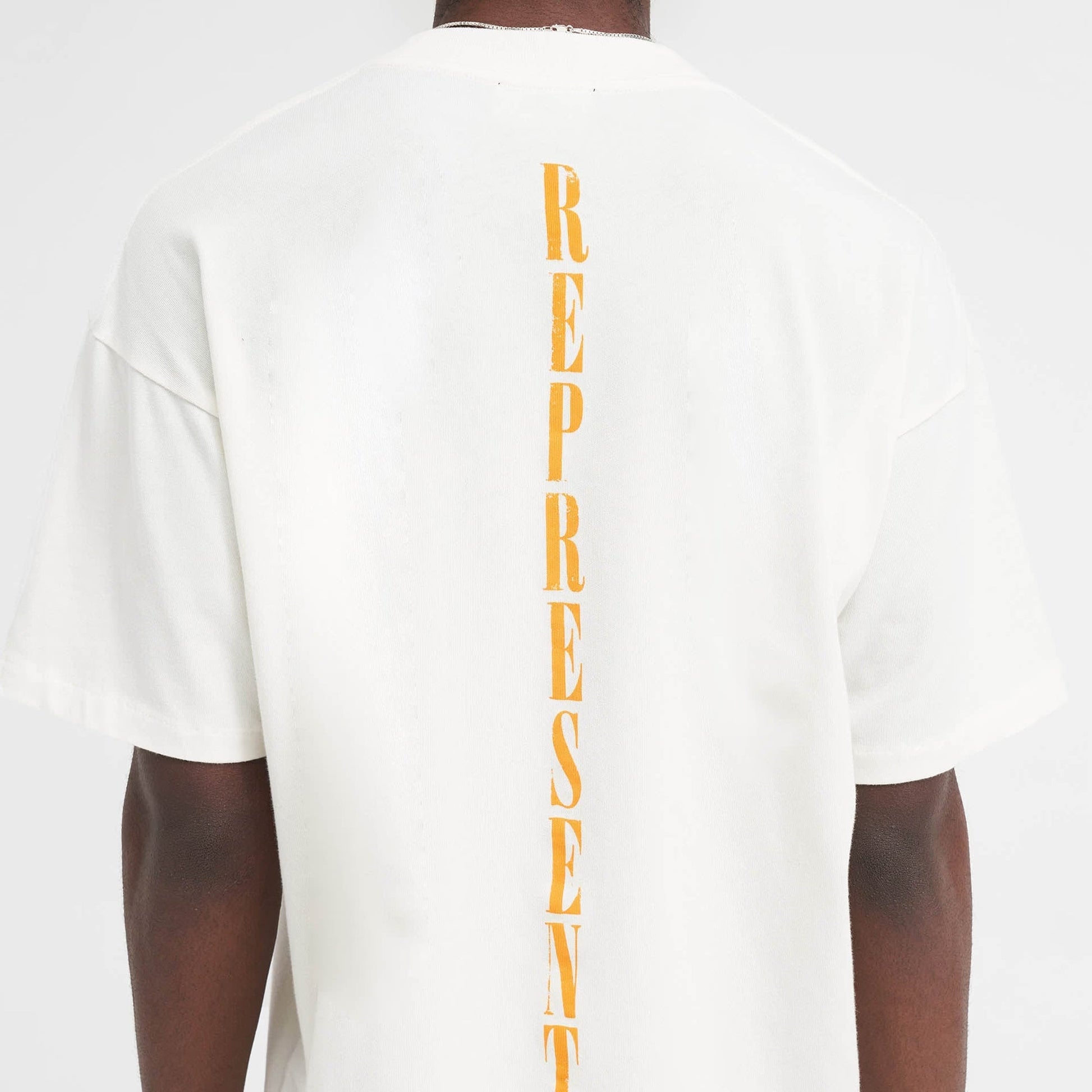 Represent | REBORN T-SHIRT  { FLAT WHITE