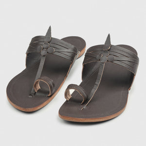 Brown Handstitched Leather Kolhapuri Men Slipper