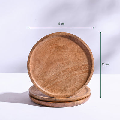 Wooden Plant Tray - Set of 3