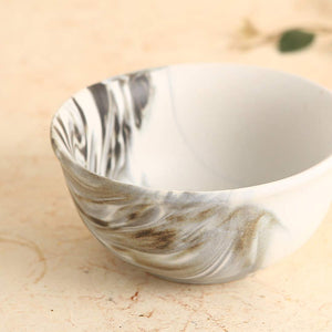 Teramo Stoneware Soup Bowl - Marble White (Set of 2).