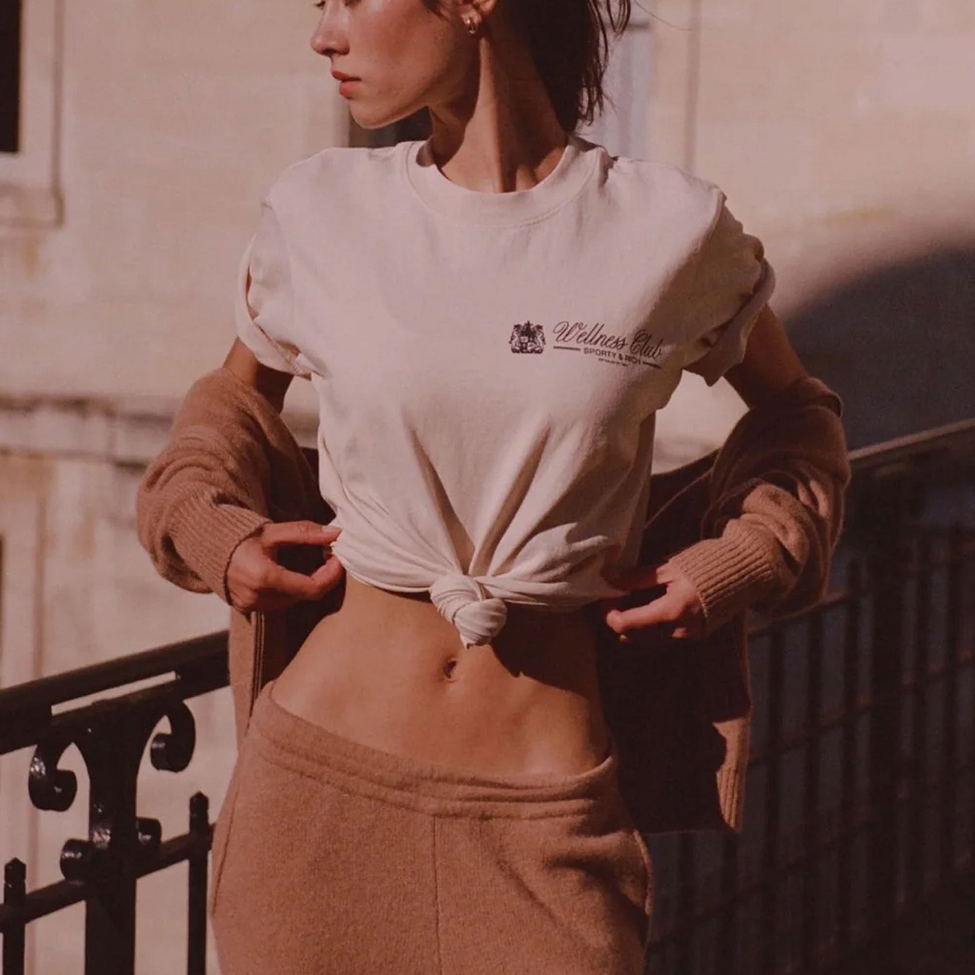 SPORTY & RICH | SRC WOOL CASHMERE TROUSERS { CAMEL