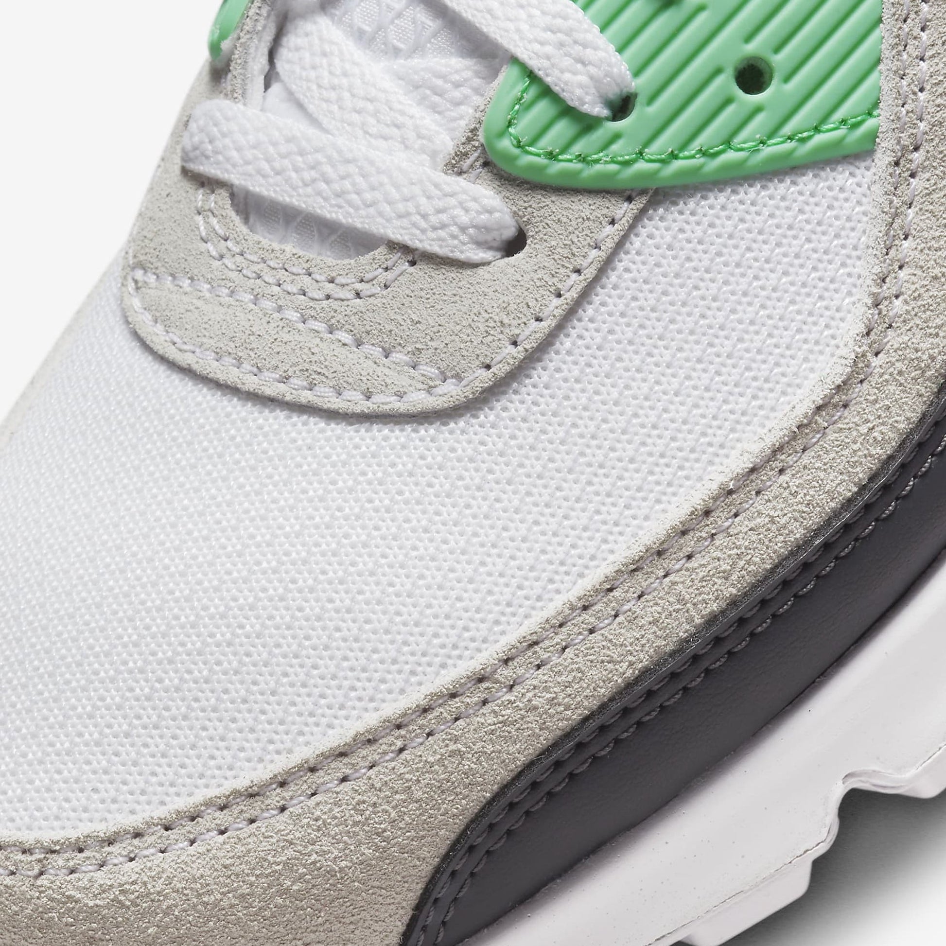 Nike | AIR MAX 90  { WHITE/SPRING GREEN-ANTHRACITE