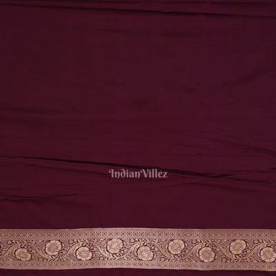 Exclusive Purple Soft Pure Mashru Satin Silk Banarasi Saree