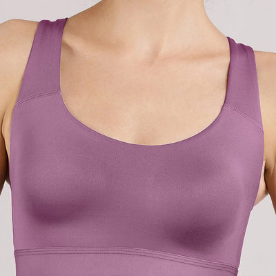 Elements Cotton Lined Low Impact Sports Bra - Argyla Purple