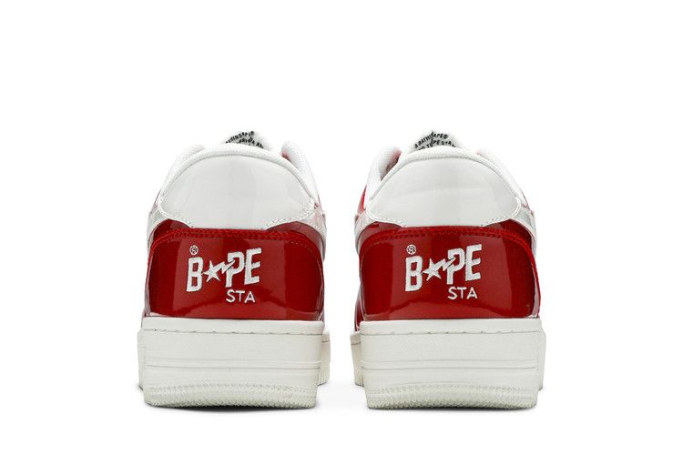 A Bathing Ape Bape Sta Low Patent Red