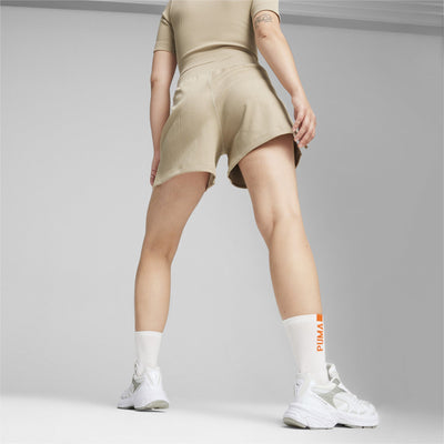 Puma | DARE TO MUTED MOTION FLARED SHORTS  { ALMOND