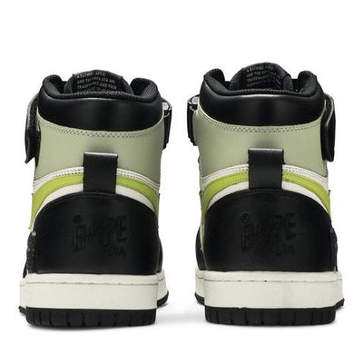 A Bathing Ape Block Sta Hi Black Lime