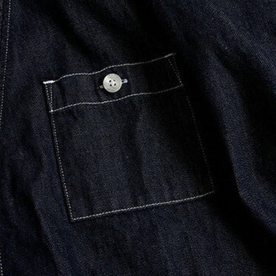 FDMTL | DENIM HAORI SHIRT RINSE { INDIGO
