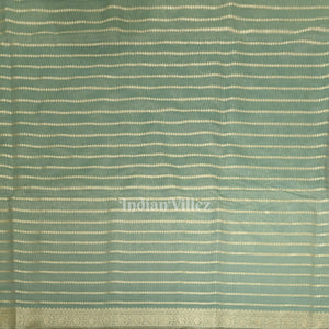 Sea Green Meenakari Pure Mashru Satin Silk Banarasi Saree