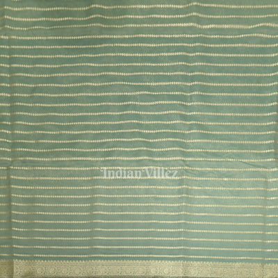 Sea Green Meenakari Pure Mashru Satin Silk Banarasi Saree