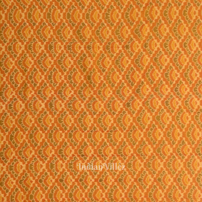 Orange Black Odisha Ikat Sambalpuri Dress Set & Dupatta