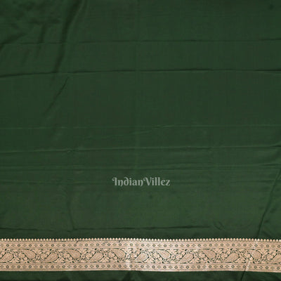 Green Meenakari Pure Mashru Satin Silk Banarasi Saree
