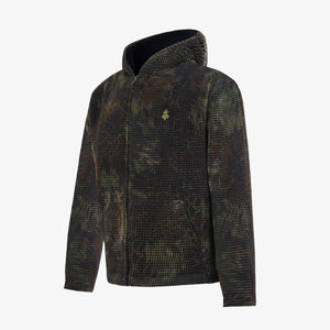 ALMOST GODS | MANDRAKE CAMO NET ZIP HOODIE { BROWN