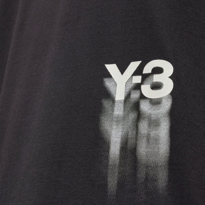 Y-3 | GRAPHIC SHORT SLEEVE TEE  { BLACK