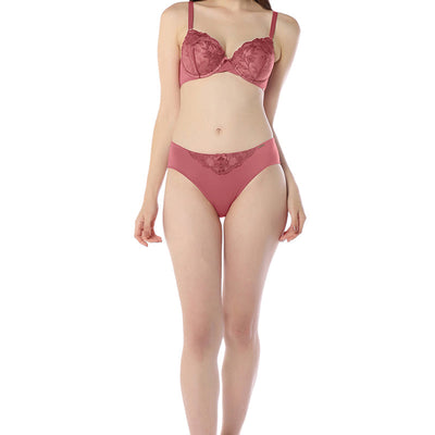 Sheer Luxe Bikini Panty - Autumn Rose & Dusty Rose