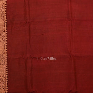 Maroon Designer Pure Banarasi Katan Silk Saree