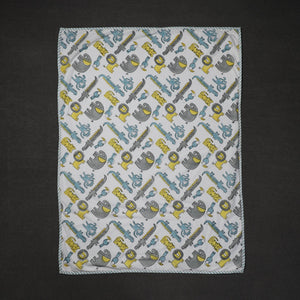 Block Printed Cotton Baby Terry/Hooded Towel 01