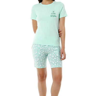 Scoop Neck Sleep Tee - Blue Light