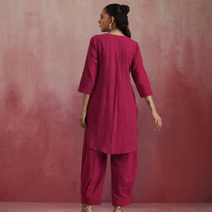 trueBrowns Magenta Cotton Co-ord set