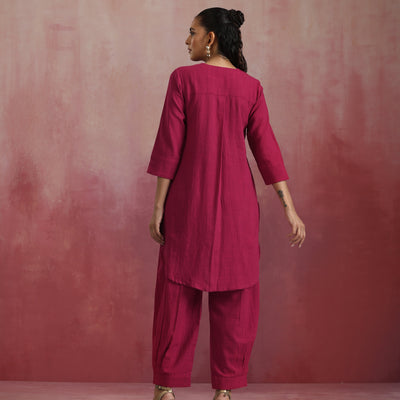 trueBrowns Magenta Cotton Co-ord set