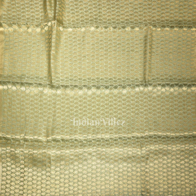 Bluish Green Zari Woven Tissue Banarasi Saree