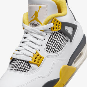Jordan | AIR JORDAN 4 RETRO  { WHITE/COCONUT MILK-VIVID SULFUR