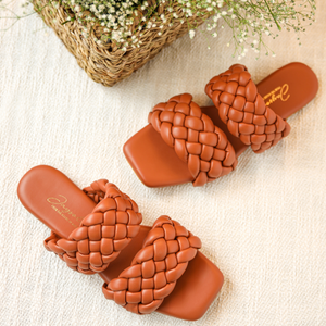 Chocolate Island Braided Flats