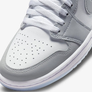 Jordan | AIR JORDAN 1 LOW  { WHITE/WOLF GREY-ALUMINUM