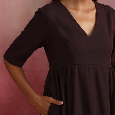 trueBrowns Cola Cotton Dobby Dress