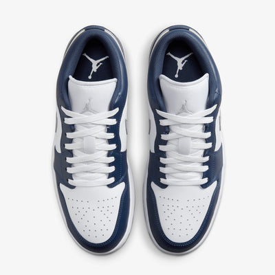 JORDAN | AIR JORDAN 1 LOW { WHITE/WOLF GREY-MIDNIGHT NAVY