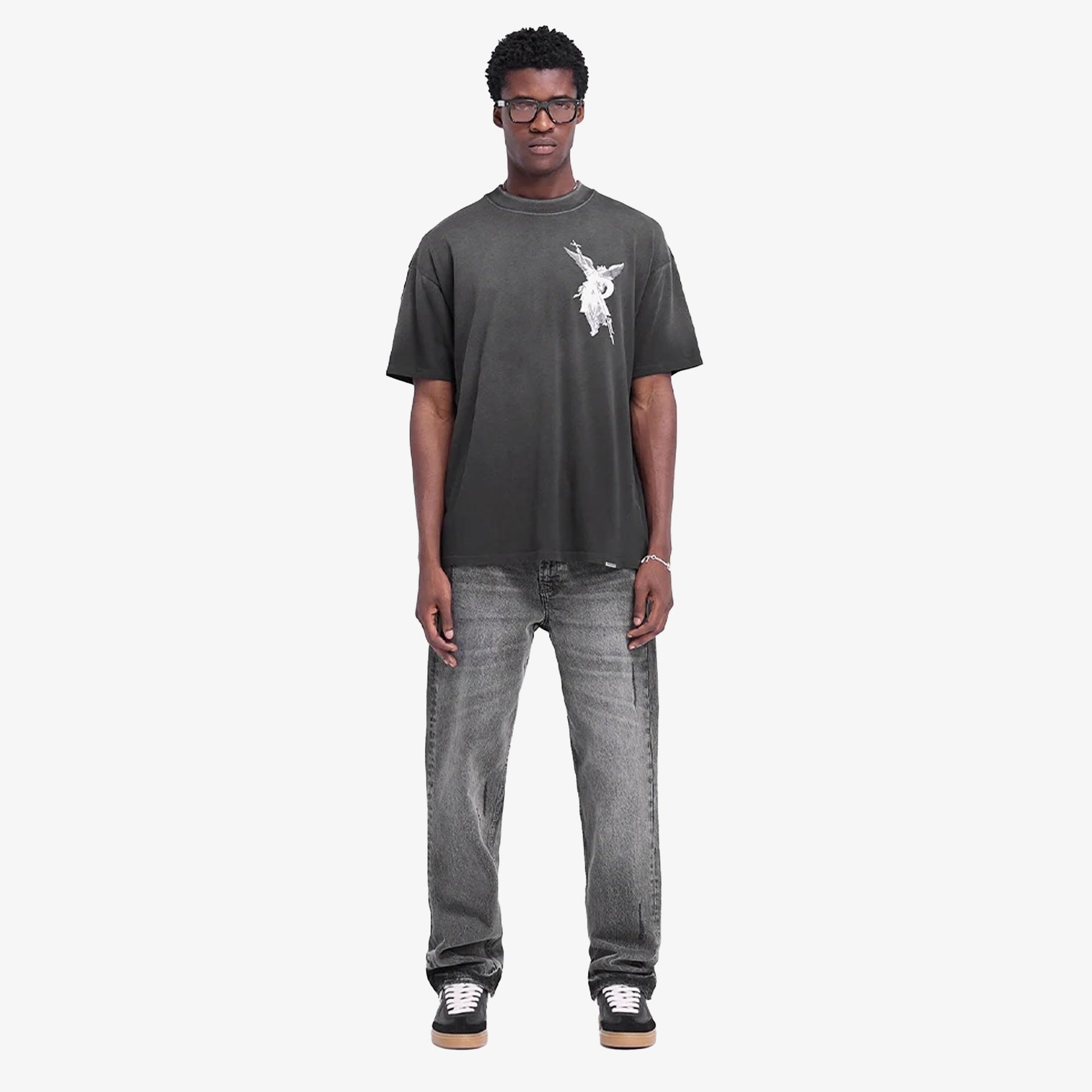 REPRESENT | ARCHANGEL T-SHIRT { STAINED BLACK