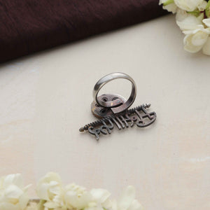trueBrowns Silver Gold Tone Musafir Ring