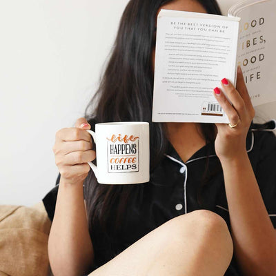 Sicilia Life Happens Coffee Helps Mug 370 ml