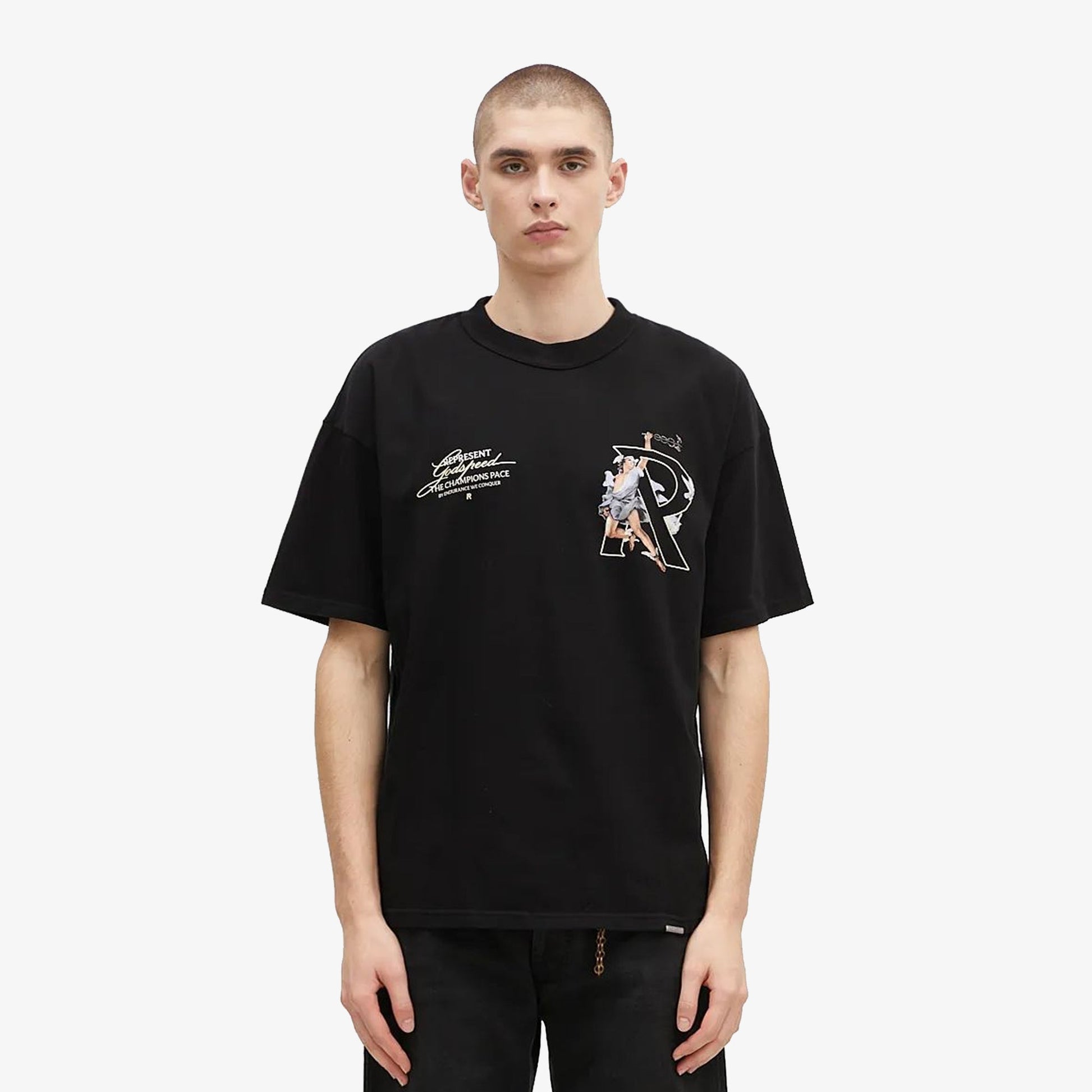 REPRESENT | HERMES T-SHIRT { JET BLACK